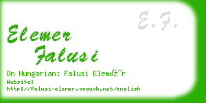 elemer falusi business card